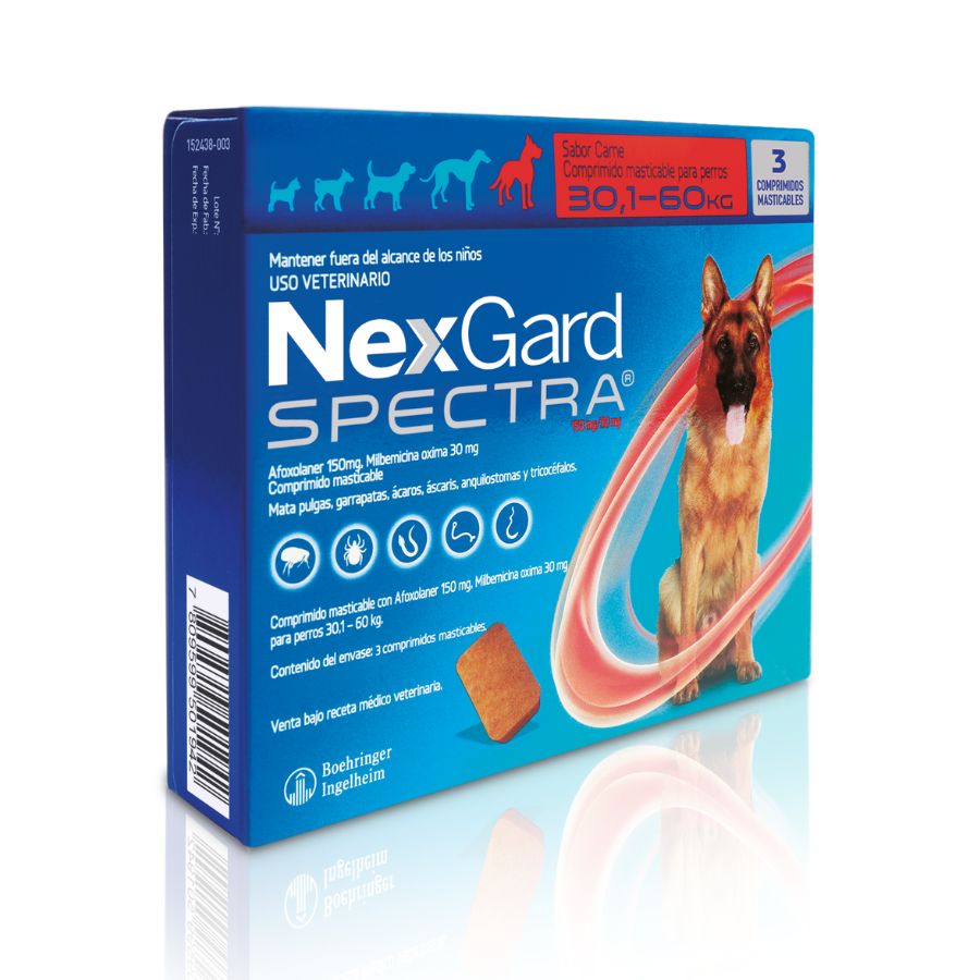 Desparasitante Nexgard Spectra 3comp para perros de 30,1 a 60 KG, , large image number null